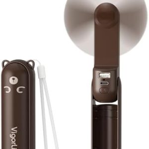 Mini Handheld Fan - USB Rechargeable 3 IN 1 Personal Cooler for Travel - Portable Pocket Fan with Power Bank & LED Flash