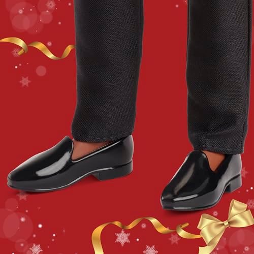 Barbie Signature 2025 Holiday Dark Brown Hair Ken Collectible Doll | Full Suit with Golden Jacket | Displayable Packagin