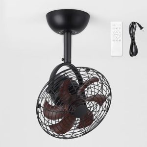LEDIARY Wall Mount Fan 10 Inch | Adjustable Tilt & 6 Speed | Ideal for Garage, Gym, Office & Bedroom | Plug-in Cord Desi