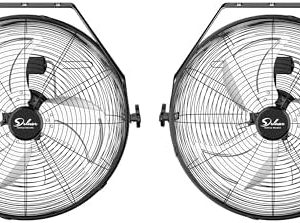 Simple Deluxe High Velocity 20 Inch Wall-Mount Fan - 3 Speed, Black - Ideal for Home & Office Use, Energy Efficient, Com