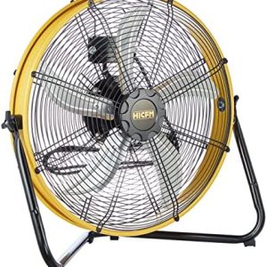 HiCFM 6300 CFM Heavy Duty 20 Inch Shroud Fan for Workshop & Garage - IP44 Enclosed, Powerful 1/4 Motor, High Velocity Ai