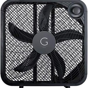 Genesis 20" Box Fan, Max Cooling Technology, Portable Design, Ideal for Home & Office, 3 Adjustable Settings, Model G20B